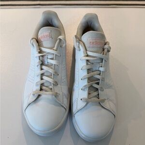 Adidas Cream and White Casual Sneakers